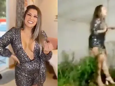 Briga por macho termina com novinha caindo em barranco; assista