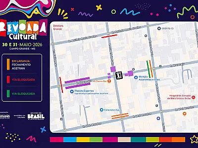 Rua 14 de Julho recebe programação cultural e alterações no trânsito no fim do mês
