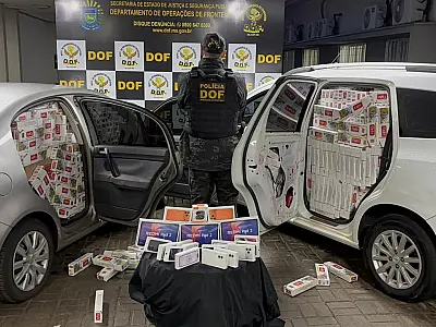 DOF apreende cigarros e eletrônicos avaliados em R$ 450 mil em Dourados