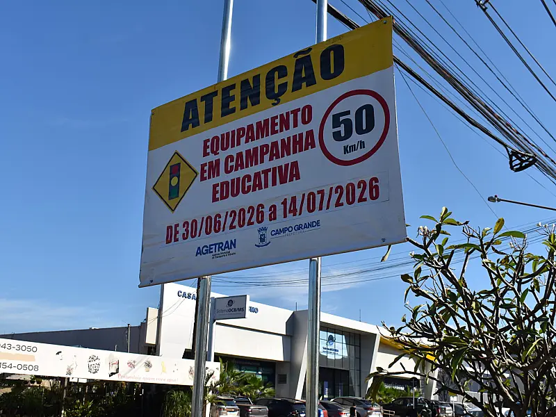 Radares começam operação educativa em oito pontos de Campo Grande nesta terça-feira