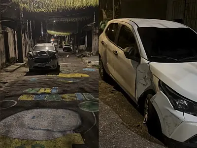 Quatro pessoas, incluindo dois influenciadores foram atropelados enquanto pintavam rua para a Copa