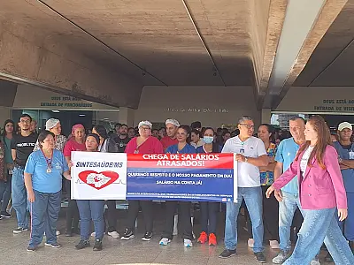 Com salários atrasados, trabalhadores da Santa Casa mantêm apenas 50% do efetivo