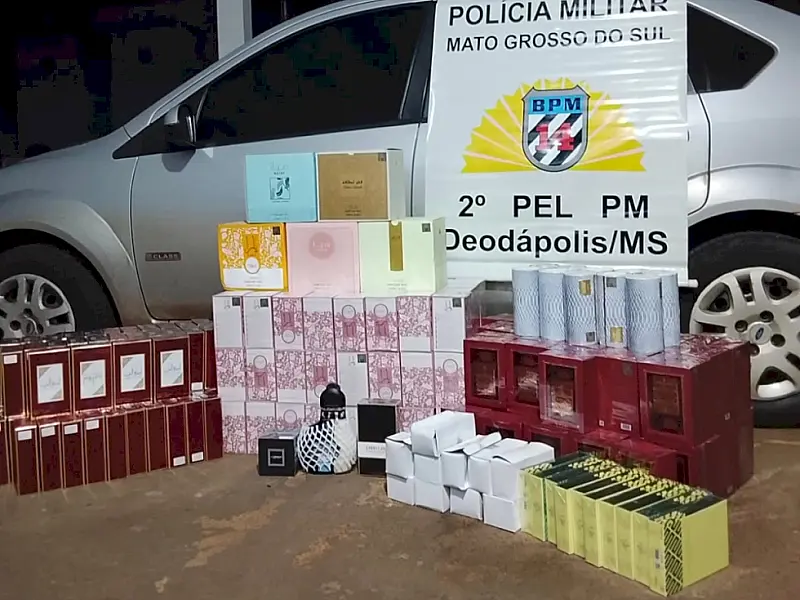 PM intercepta carga de perfume avaliada em R$ 101 mil em MS