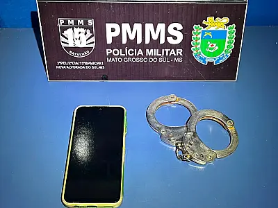 Câmeras flagram furto de celular e suspeito acaba preso pela PM em Nova Alvorada do Sul