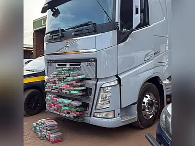 Fiscalização na MS-376 termina com apreensão de 130 quilos de cocaína