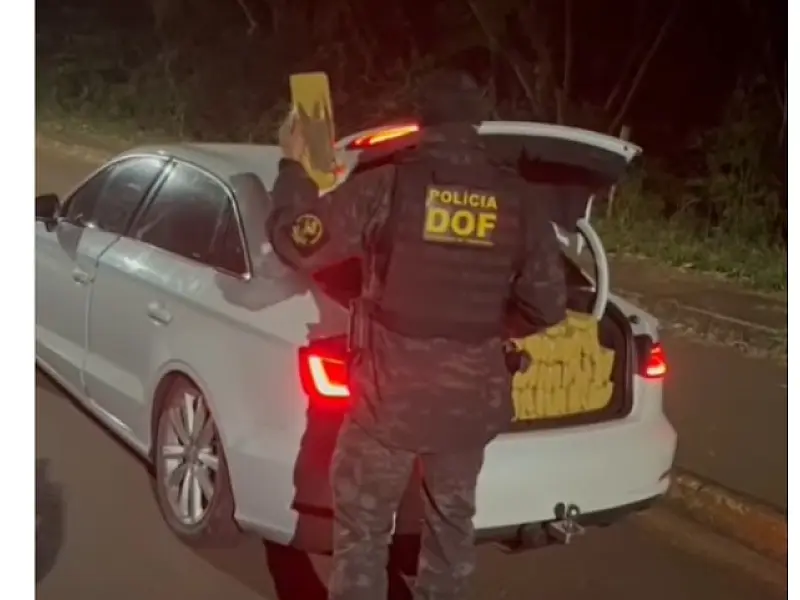 DOF apreende 1,2 tonelada de drogas e prende motorista após perseguição em Maracaju
