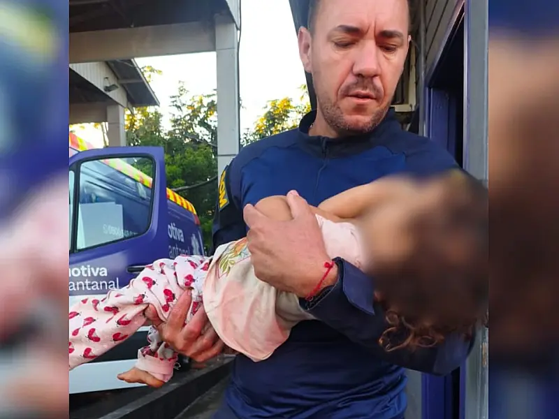 Guardas municipais salvam criança desacordada e em convulsão em Anhanduí