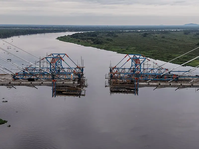 Ponte Bioceânica chega a pouco mais de 13 metros de conectar  o Brasil e o Paraguai