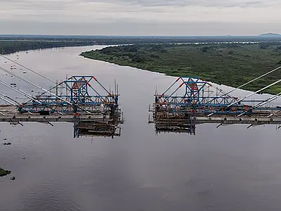 Ponte Bioceânica chega a pouco mais de 13 metros de conectar  o Brasil e o Paraguai