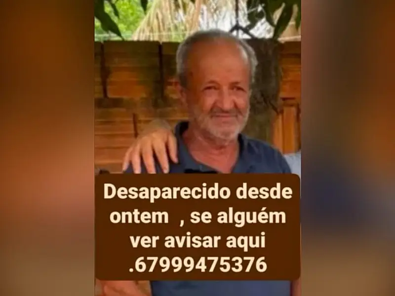 Após sair de casa, idoso desaparece e família registra ocorrência em Deodápolis