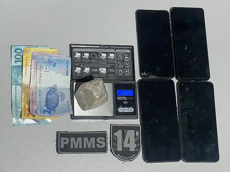 Homem e mulher são presos por tráfico durante operação da PM em Glória de Dourados