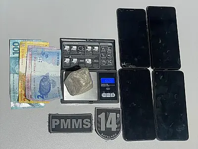 Homem e mulher são presos por tráfico durante operação da PM em Glória de Dourados