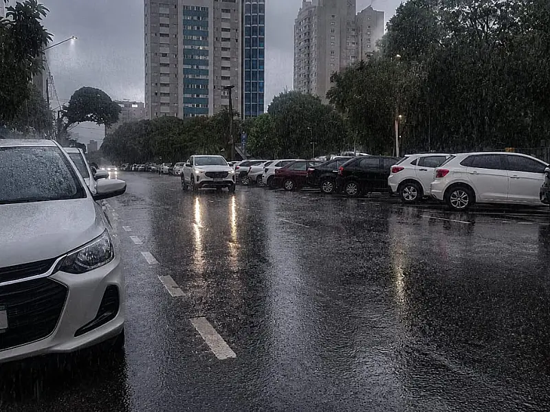 Campo Grande entra em alerta para tempestades com ventos intensos até quinta-feira
