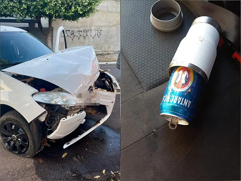 Motorista perde controle durante "cavalo de pau", bate em muro e árvore e fica ferido