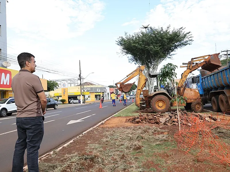 Dourados dá início à revitalização de espaços públicos na região central
