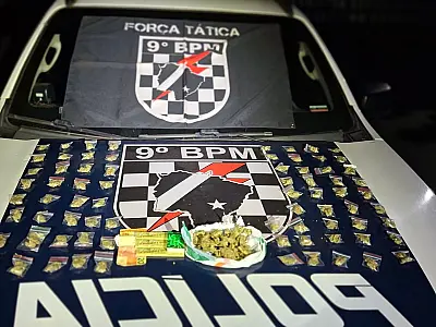 Ação da PM detém trio suspeito de tráfico de drogas no Jardim Veraneio