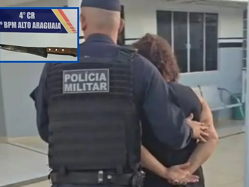 "Saí de casa para matar", diz mulher presa por tentar esfaquear o companheiro