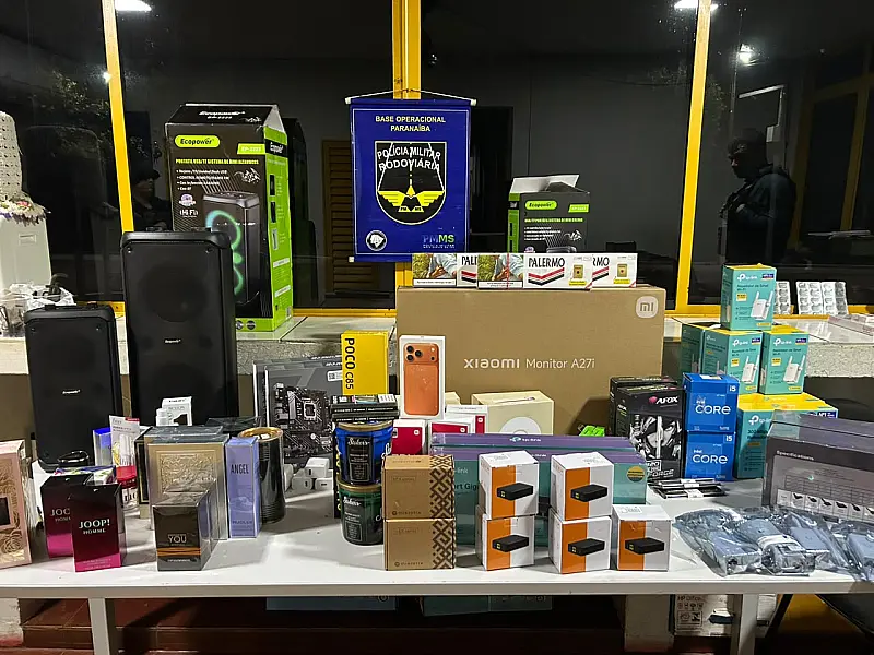 Polícia apreende carga de canetas emagrecedoras e eletrônicos na MS-240