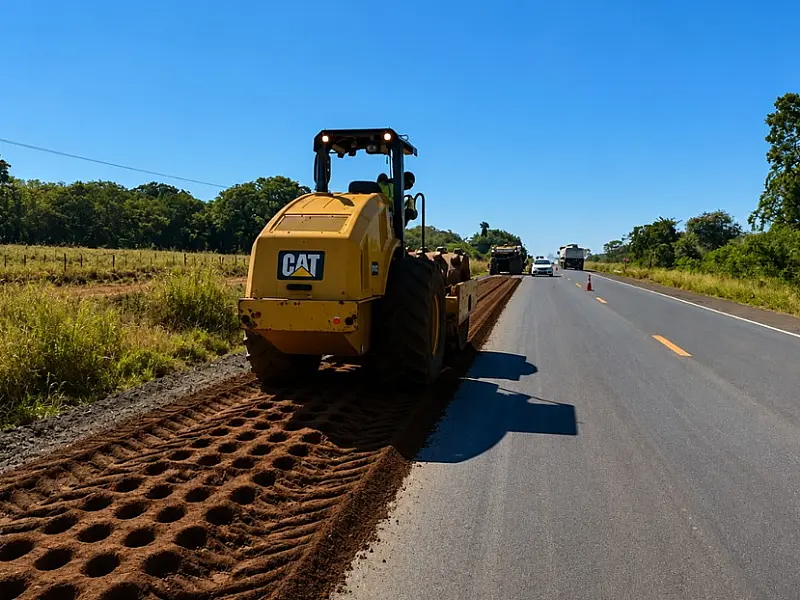 BR-158 recebe obras para recuperar acostamentos em trecho de quase dois quilômetros