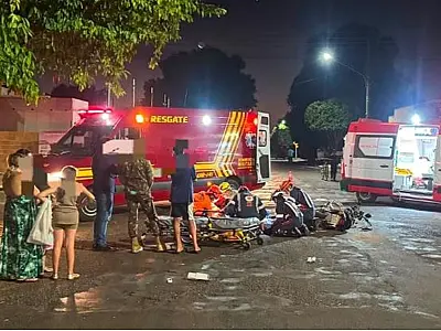 Acidente em Aquidauana deixa jovens em estado grave e são levados para Capital