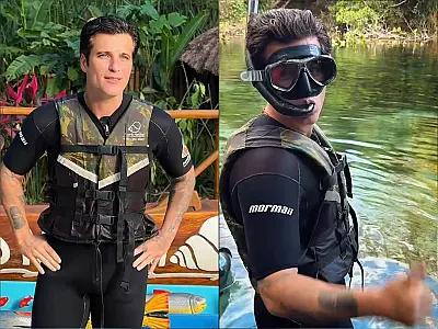 "Quero voltar com a família", diz Bruno Gagliasso em passagem por Bonito