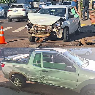 Batida entre Gol e picape deixa criança ferida em Campo Grande