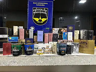 Perfumes e tirzepatidas contrabandeados são apreendidos na MS-240