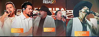Expo Ribas 27 anuncia Rionegro & Solimões, Alexandre Pires e Zé Neto & Cristiano