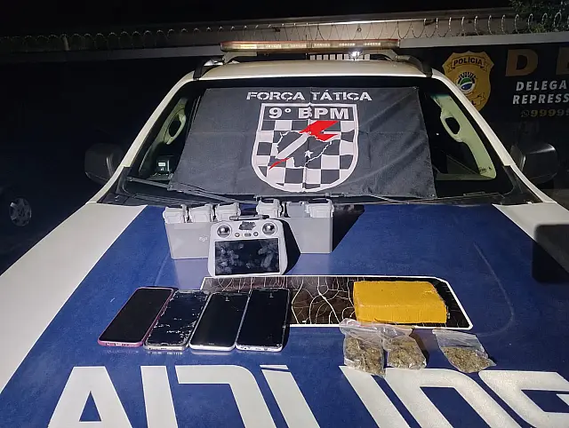 PM prende grupo que tentava lançar drogas para dentro de presídio no Jardim Noroeste