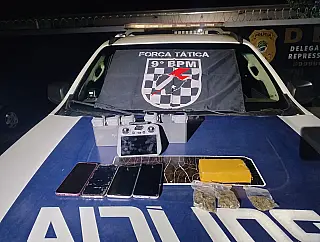PM prende grupo que tentava lançar drogas para dentro de presídio no Jardim Noroeste