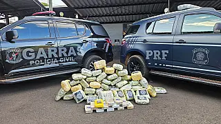 Ação conjunta prende dois homens com 75 quilos de drogas e munição em MS
