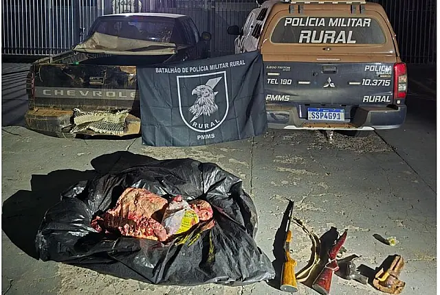 Furto de gado em fazenda de ex-prefeito termina com dois presos em Anastácio