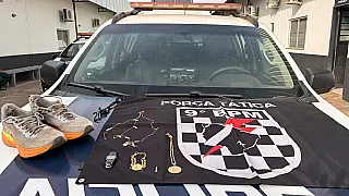 VÍDEO: Força Tática prende ladrão que furtou R$ 5 mil em joias na Vila Margarida