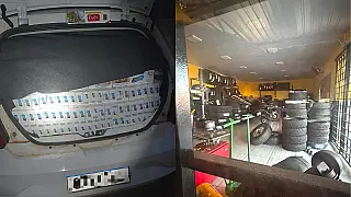 PF apreende 200 pneus e alerta para risco de produtos transportados em ‘bolas’ em Campo Grande