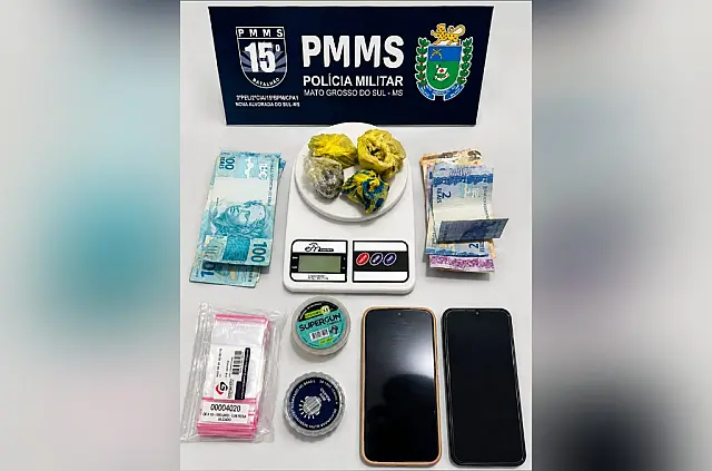 Jovem é preso por tráfico com adolescente de 15 anos em Nova Alvorada do Sul