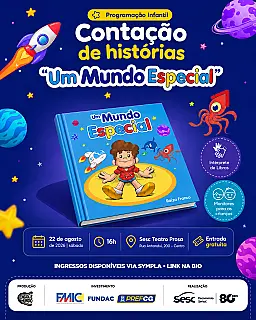 Livro infantil sobre autismo ganha contação gratuita no Sesc Teatro Prosa