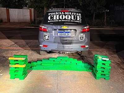 Casal é preso com 120 kg de maconha e carro de aplicativo na Capital