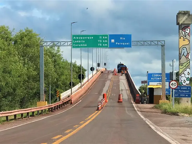 Interdições na ponte sobre o Rio Paraguai, na BR-262, são adiadas devido ao Dia dos Pais