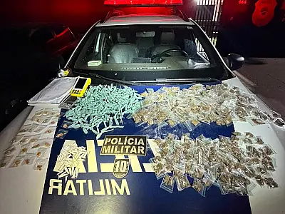 Susto ao ver a PM termina com mulher presa por tráfico no Jardim Los Angeles