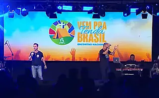 Representando MS, Thiago Freitas celebra retorno aos palcos no "Vem pra Tenda 2026" e destaca força da música católica