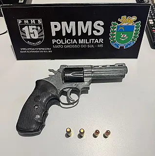 Abordagem termina com homem preso e revólver apreendido em Nova Alvorada do Sul