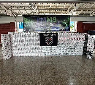 Militares da Força Tática apreendem 1.637 pacotes de cigarros em Deodápolis