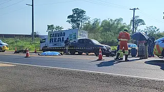 Motociclista morre em colisão com S10 que tentou conversão proibida na BR-163