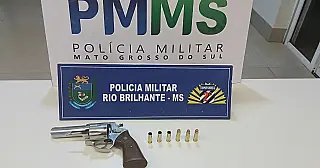 Homem é flagrado com revólver após atirar para o alto em Rio Brilhante