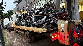 Cinco são presos por descaminho e 32 motos são apreendidas pela PF em MS