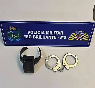 Homem com extensa ficha criminal é preso após romper tornozeleira em Rio Brilhante