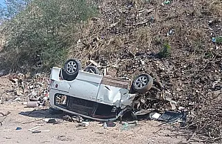 Veículo com placa da Bolívia capota e deixa três feridos em estrada de Corumbá