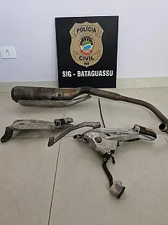 Polícia recupera peças de moto furtada e identifica quatro envolvidos em Bataguassu