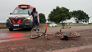Ciclista morre após ser atingido por carro na MS-379, em Dourados