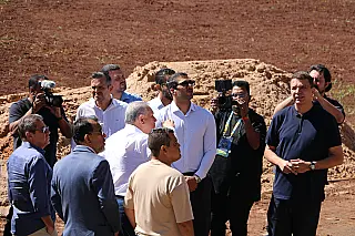 Presidente da CBF visita Morenão e conhece de perto obras para retomada do estádio
